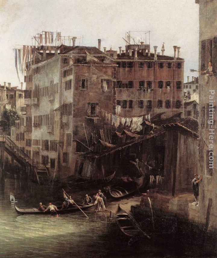 The Rio dei Mendicanti (detail) painting - Canaletto The Rio dei Mendicanti (detail) art painting